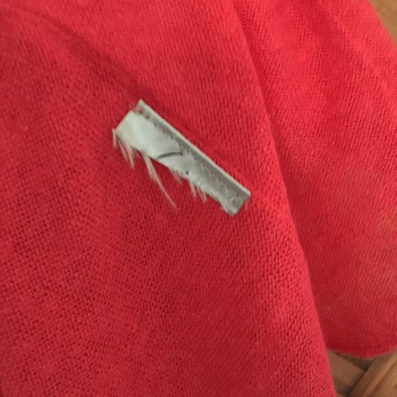 Vintage Line & Dot Retro Red Boxy Pullover Top - Picture 8 of 10